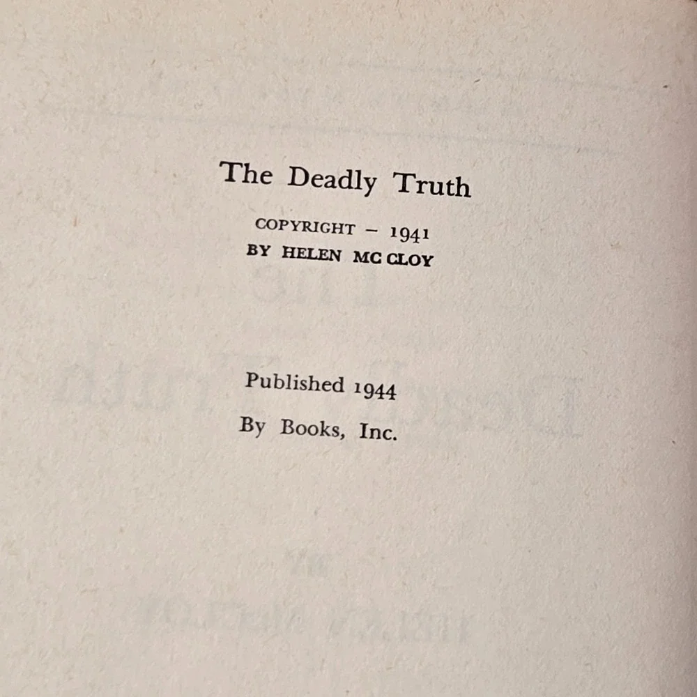 The Deadly Truth by Helen McCloy
